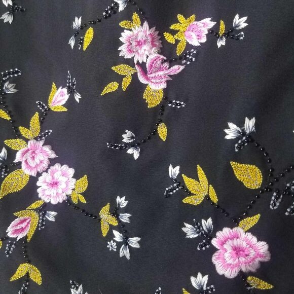 Womens Oscar De La Renta Embordered Silk Blend Skirt Sz 4 - Picture 7 of 7